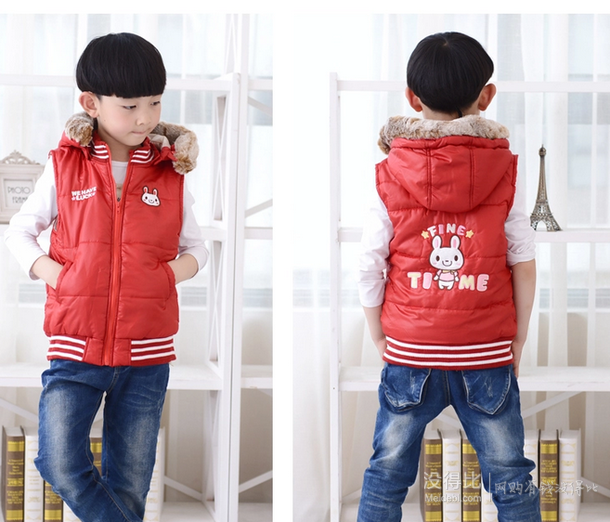 <em>南极人</em> <em>儿童</em>加厚加<em>棉马甲</em> 29.9元包邮(45元,拍