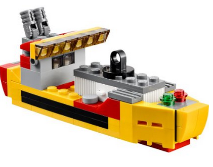 Lego乐高CREATOR创意三合一积木拼装玩具 货物直升机31029