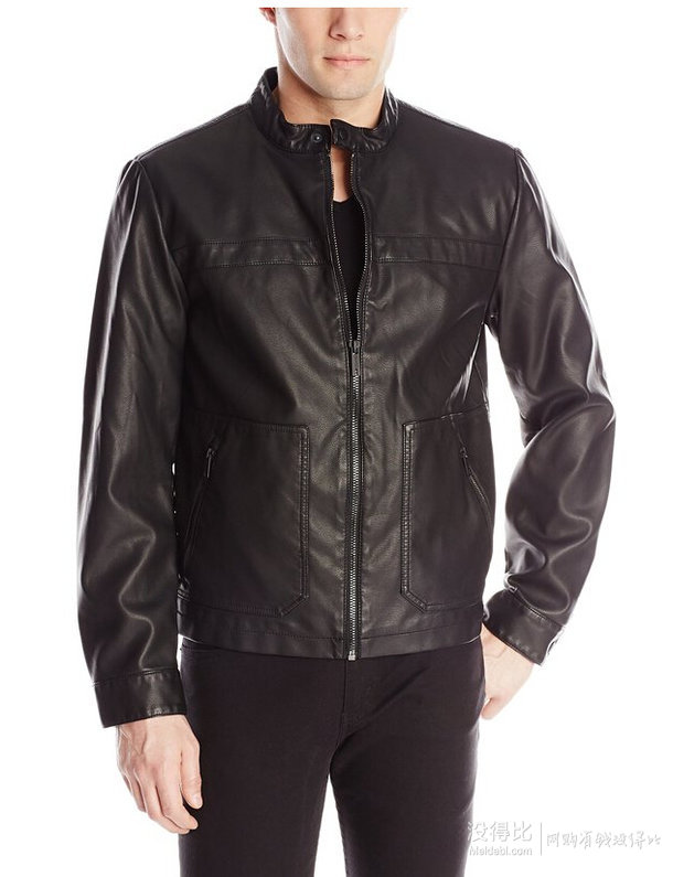kenneth cole faux-leather 男士仿皮夹克