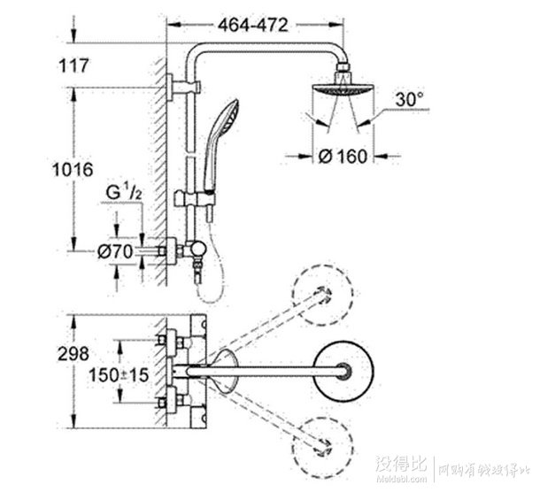 grohe 高仪 euphoria brausethermostat 花洒套装