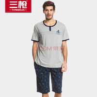 <em>三枪</em>内衣 <em>睡衣</em> 舒木尔<em>棉</em>短袖短裤<em>睡衣</em>男 家居服