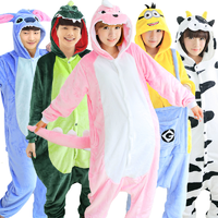 <em>梦舒纷</em> 情侣法兰绒<em>卡通连体睡衣</em>居家服_没得比